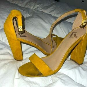 Sunflower Yellow block heels